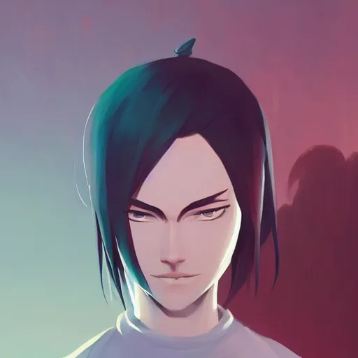 Image similar to face icon stylized minimalist bleach, loftis, cory behance hd by jesper ejsing, by rhads, makoto shinkai and lois van baarle, ilya kuvshinov, rossdraws global illumination