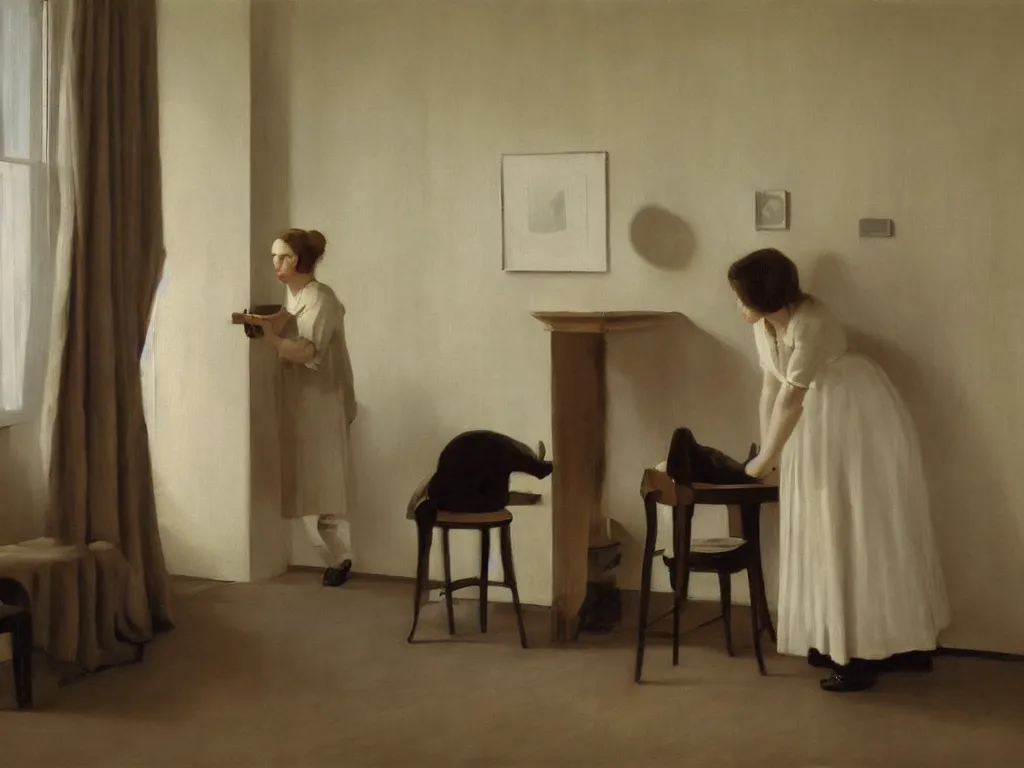 Image similar to a painting of a drama by peter ilsted