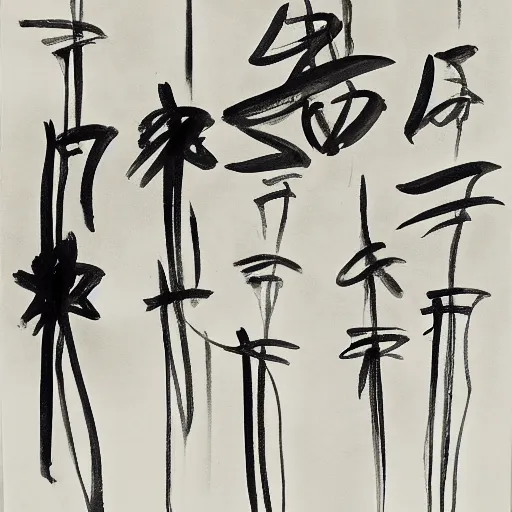 Prompt: zen brush drawing pointing to higher reality n - 4 s - 1 5 0