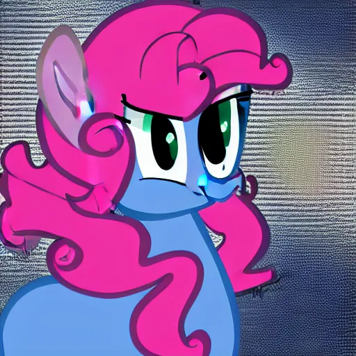 Image similar to Pinkie Pie, drawn by a professional brony artist, show-accurate, vector graphics, white background, in the style of Friendship is Magic