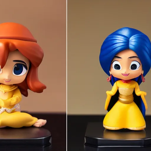 Image similar to side view of disney and pixar aladdin as nendoroid, side view, 8 k hd dof, kodak film,