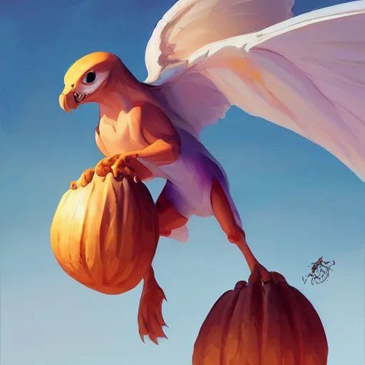 Prompt: peanut, peanut with wings, flying peanut, peanuts behance hd artstation by Jesper Ejsing, by RHADS, Makoto Shinkai and Lois van baarle, ilya kuvshinov, rossdraws