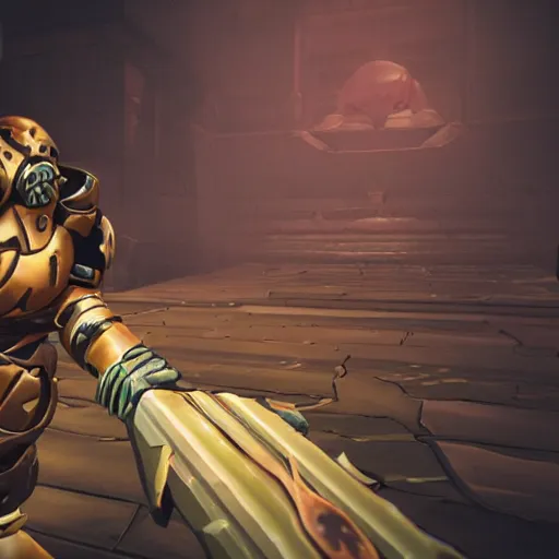 Image similar to epic shot of cat doomslayer with cat head, cinematic