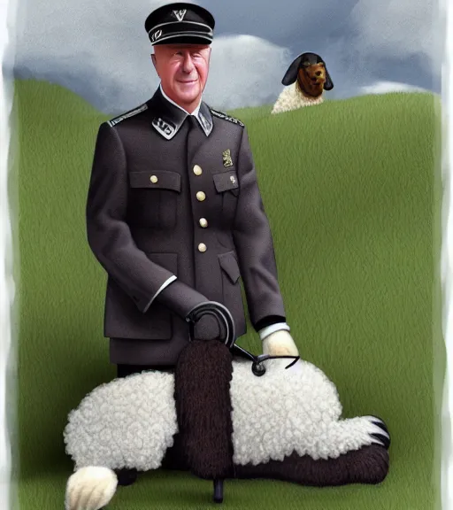 Image similar to george s patton as a sheep, trending on furaffinity