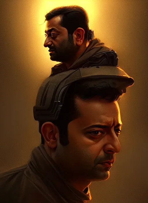 Prompt: portrait, Prithviraj Sukumaran , dramatic lighting, cinematic, establishing shot, extremely high detail, foto realistic, cinematic lighting, post processed, concept art, artstation, style by eddie mendoza, raphael lacoste, alex ross