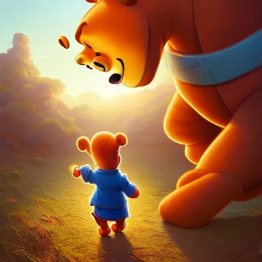 Image similar to xijinping as winnie the pooh, ben hur, loftis, cory behance hd by jesper ejsing, by rhads, makoto shinkai and lois van baarle, ilya kuvshinov, rossdraws global illumination