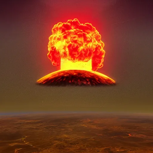 Image similar to a nuclear explosion merging into the shape of a peace sign, in the style of boris vallejo, highly detailed, dieselpunk, high quality, 8 k, path traced