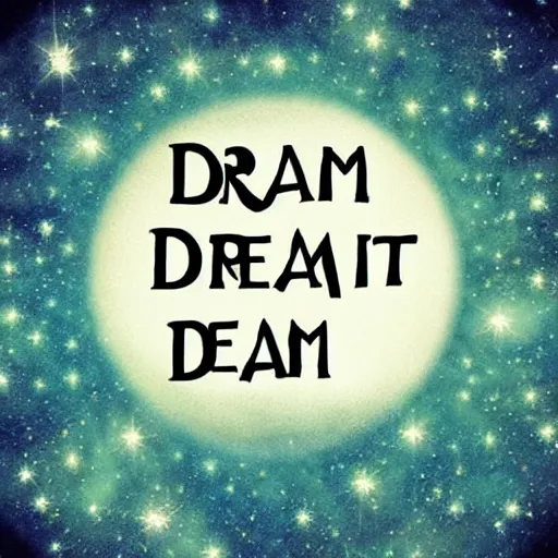 Prompt: dream a little dream with me,