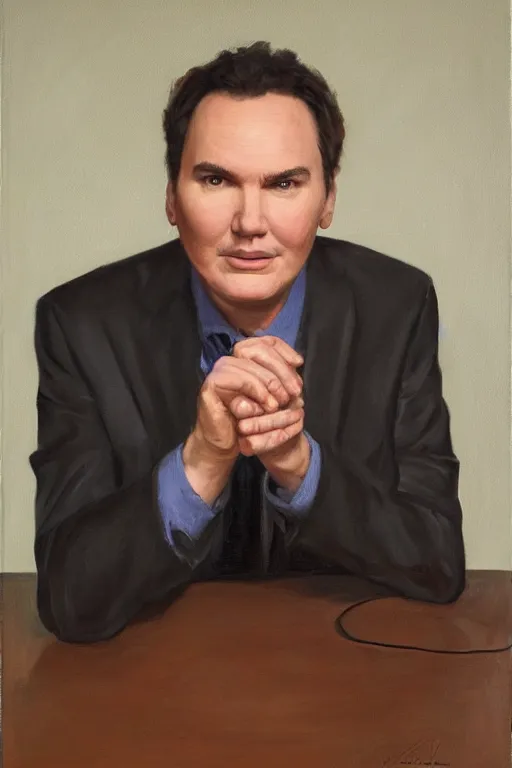 Prompt: portrait of young norm macdonald on snl, oil painting by wilson mclean, sharp focus, masterpiece, highly detailed