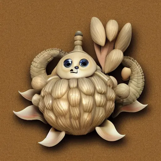 Image similar to photo of acorn creature, high detail, 4 k, ultra realistic