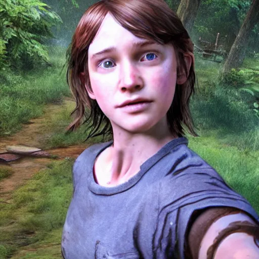 Prompt: ellen paige as ellie in the last of us