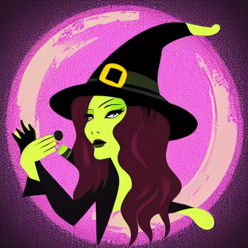 Image similar to witch smoking vector illustration, vinyl plotting art