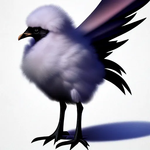 Prompt: professional digital art of a cute and fluffy avian creature that does not exist, best on artstation