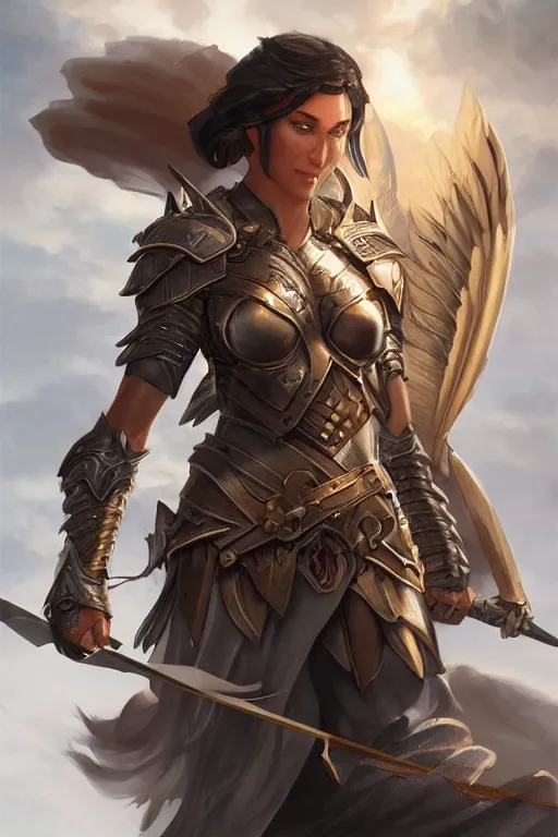 Image similar to amazon valkyrie athena, d & d, fantasy, portrait, highly detailed, headshot, digital painting, trending on artstation, concept art, sharp focus, illustration, art by artgerm and greg rutkowski and magali villeneuve