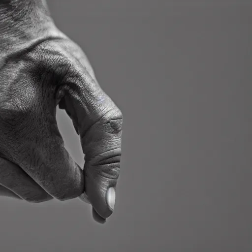 Prompt: close up shot of a hand, hyperrealistic