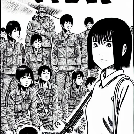 vietnam war manga by junji ito, Stable Diffusion
