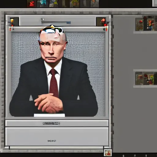 Image similar to putin in minecraft