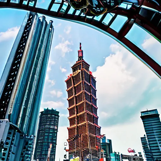 Image similar to anime style taipei 1 0 1