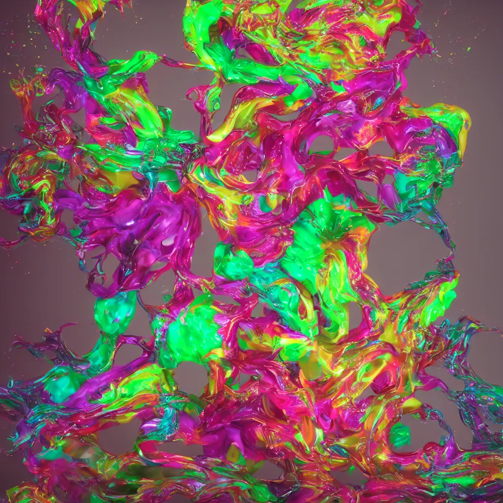 Image similar to painful pleasures by lynda benglis, octane render, colorful, 4 k, 8 k