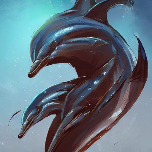 Prompt: concept art by jama jurabaev, brush stroke, cyborg, dolphin, trending on artstation, high quality, extremely detailed