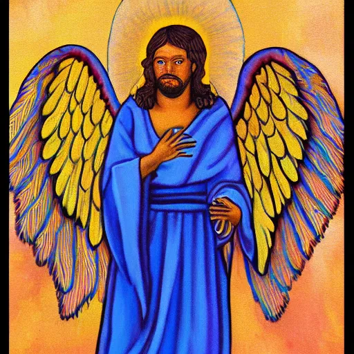 Image similar to painting of the elohim biblically accurate angel