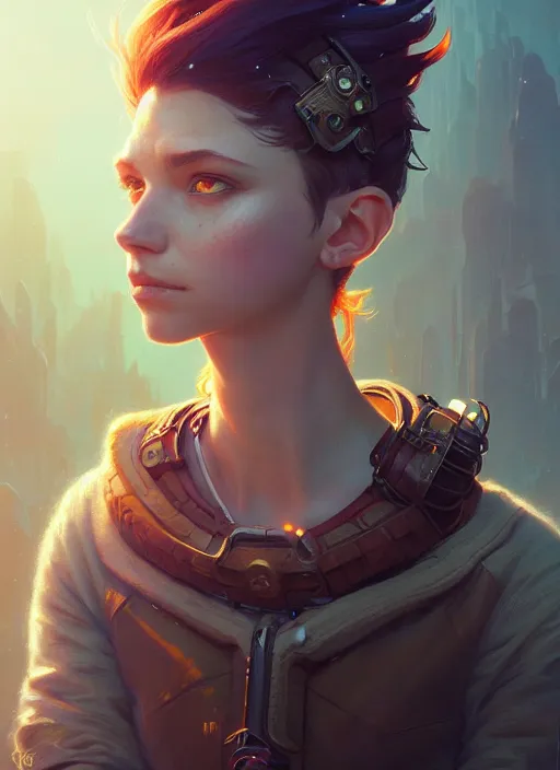 Image similar to Highly detailed portrait of Ratchet, Stephen Bliss, unreal engine, fantasy art by Greg Rutkowski, Loish, Rhads, ferdinand knab, Makoto Shinkai and Lois van baarle, ilya kuvshinov, rossdraws, Tom Bagshaw, alphonse mucha, global illumination, radiant light, detailed and intricate environment