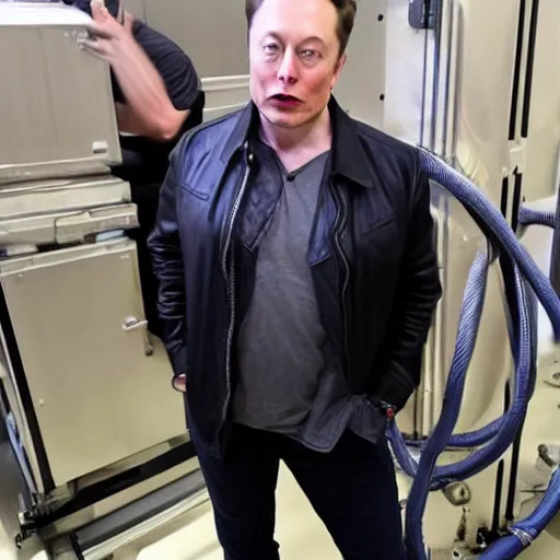 Prompt: photograph. elon musk. annoyed. amused. smug.