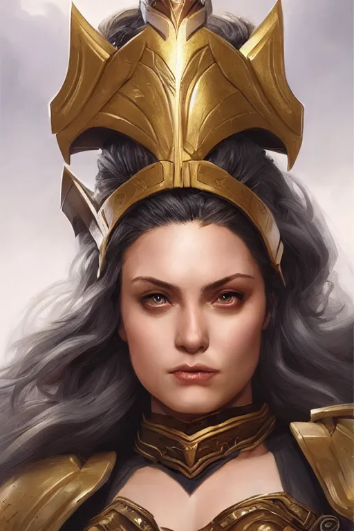 Image similar to amazon valkyrie athena, d & d, fantasy, portrait, highly detailed, headshot, digital painting, trending on artstation, concept art, sharp focus, illustration, art by artgerm and greg rutkowski and magali villeneuve