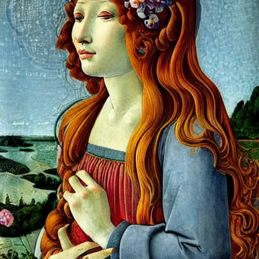 Image similar to art by sandro botticelli, cicely mary barker