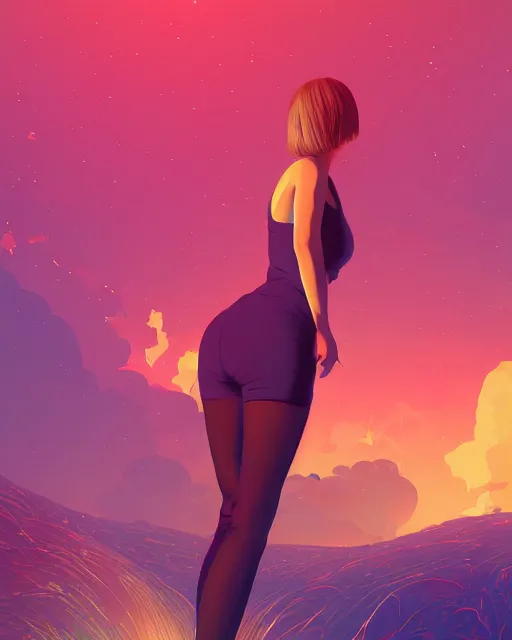 Prompt: lsd, glowing trails, full - body, a beautiful woman, dramatic lighting, by ilya kuvshinov, artgerm, wlop, lois van baarle, digital painting, ultra detailed colorful intricate repeating geometric fractals in the background by moebius, beeple, 4 k, artstation