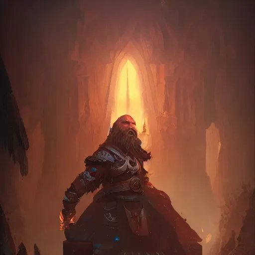 Image similar to high fantasy dwarf designed by Greg rutkowski, concept art, fantasy, 4k, CG render