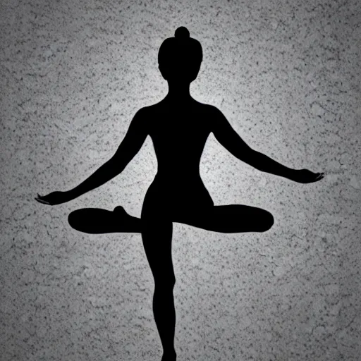 Image similar to black and white corporate logo female silhouette yoga pose