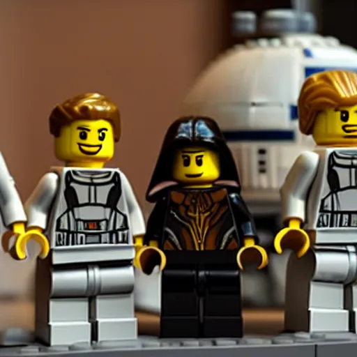 Image similar to Lego!! Star Wars, movie still, cinematic