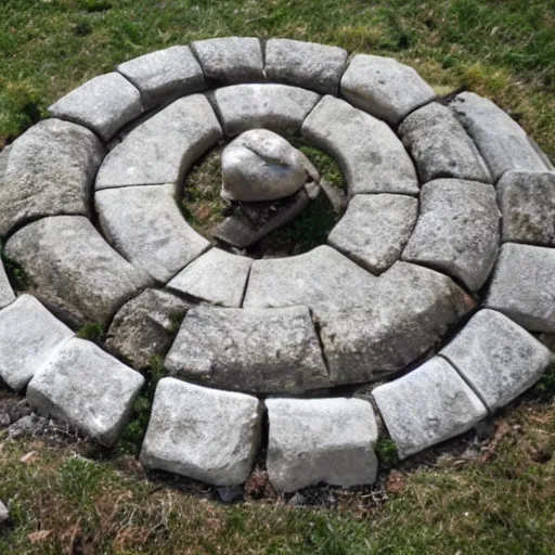 Image similar to eldritch genies in stone circles