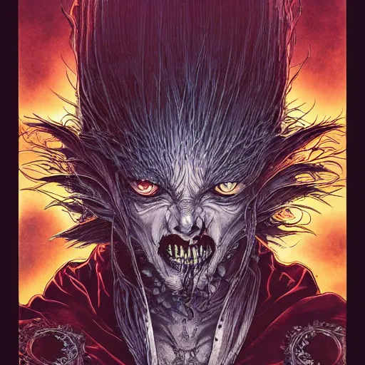 Image similar to portrait of the unseen elder vampire from wicher 3, symmetrical, by yoichi hatakenaka, masamune shirow, josan gonzales and dan mumford, ayami kojima, takato yamamoto, barclay shaw, karol bak, yukito kishiro