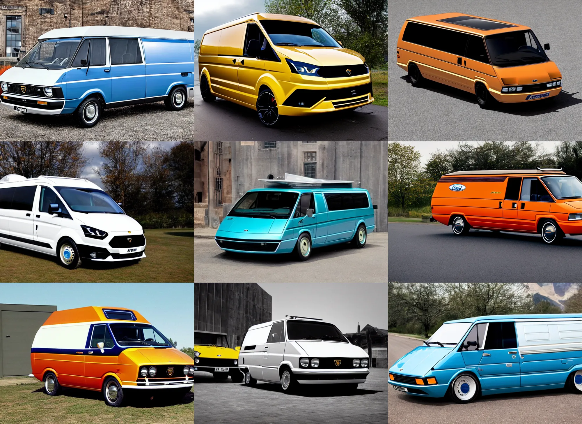 Prompt: ford astrovan as a lamborghini