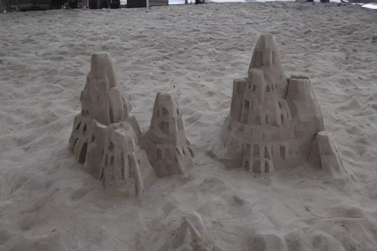 Image similar to a completed sand castle