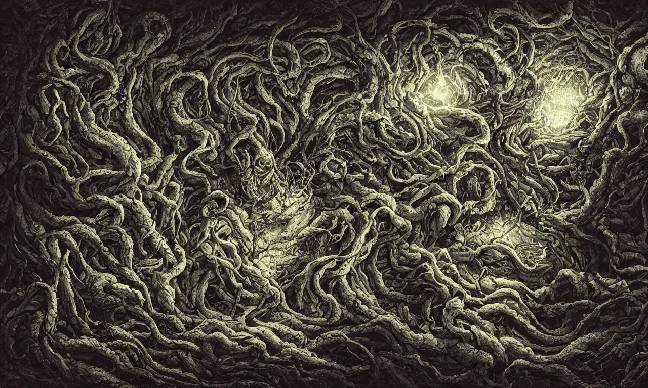 Prompt: photo azathoth consuming the earth, cinematic
