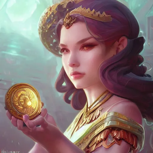 Prompt: Closeup of the video game character Kirby, fantasy, intricate, elegant, highly detailed, digital painting, artstation, concept art, matte, sharp focus, illustration, hearthstone, art by Artgerm and Greg Rutkowski and Alphonse Mucha