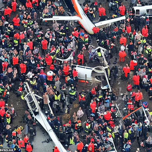 Image similar to air crash investigation, relief as hundreds survive where's wally