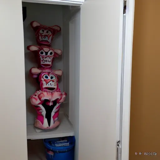 Image similar to photo of nightmare fuel hiding in your closet