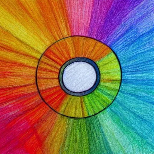 Prompt: circle of life, color pencil sketch, white background, rainbow colors, 8 k