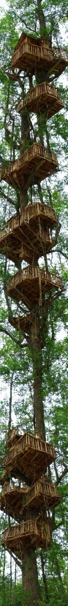 Prompt: elaborate tree house