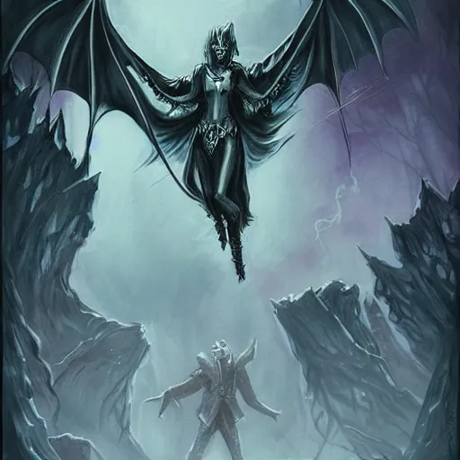 Image similar to Vampire dream, darkness, scary, D&D, art by Coast of the Wizards