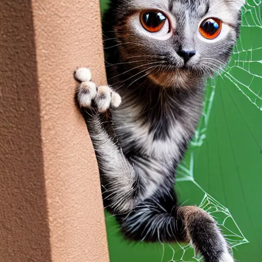 Image similar to a spider - cat - hybrid, animal photography