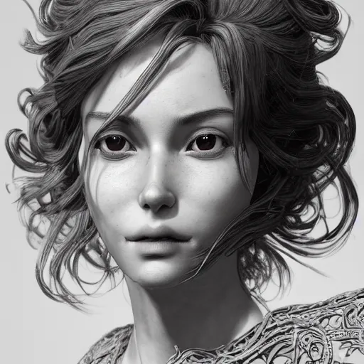 Prompt: the face of an absurdly beautiful, graceful, elegant, sophisticated mature woman of blueberries, an ultrafine hyperdetailed illustration by kim jung gi, irakli nadar, intricate linework, bright colors, octopath traveler, final fantasy, unreal engine 5 highly rendered, global illumination, radiant light, detailed and intricate environment