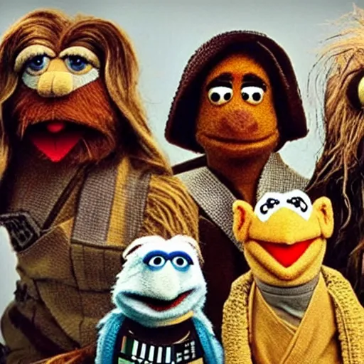 Prompt: star wars muppets
