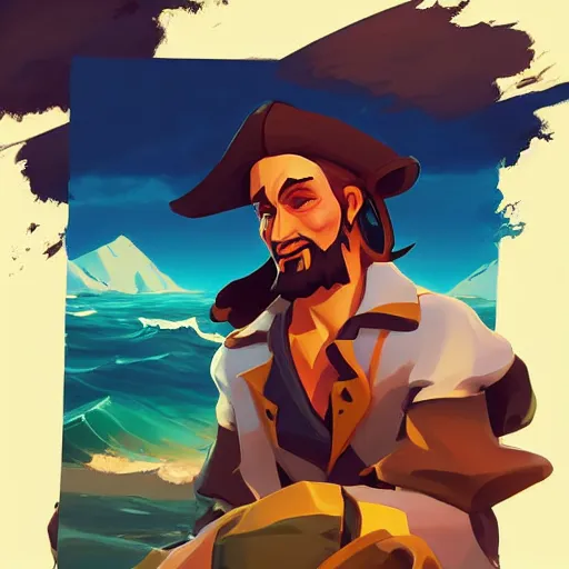 Image similar to painting treasure on sea of thieves game smooth median photoshop filter cutout vector, behance hd by jesper ejsing, by rhads, makoto shinkai and lois van baarle, ilya kuvshinov, rossdraws global illumination