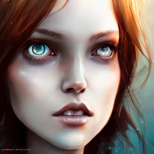 Prompt: ! close up of a pretty teary girls eyes, character concept art, intricate complexity, by wlop, by charlie bowater, by quixel megascan, by artgerm and by ilya kushinov
