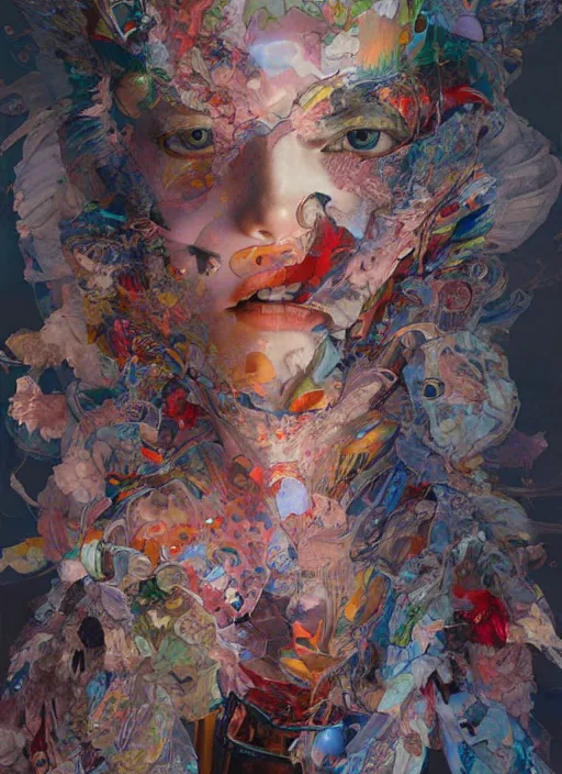 Image similar to monumental portrait soft light painted by yoshitaka amano, and erik jones, inspired by james jean, smooth texture, intricate oil painting, high detail illustration, sharp high detail, manga and anime 1 9 9 9